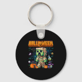 Funny Halloween Video Game Pumpkin Gaming Men Boys Sleutelhanger (Voorkant)