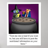 Funny Halloween Witch en F.D.A. Inspector Poster (Voorkant)