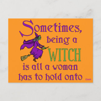 Funny Halloween Witch Feestdagenkaart