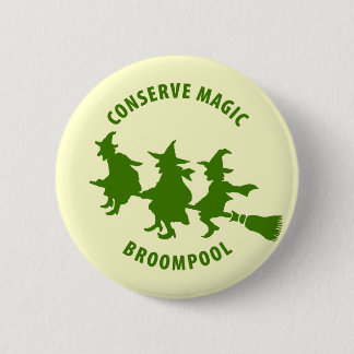 Funny Halloween Witches Green Ronde Button 5,7 Cm
