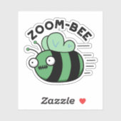 Funny Halloween Zombie Bee Pun Sticker (Vel)