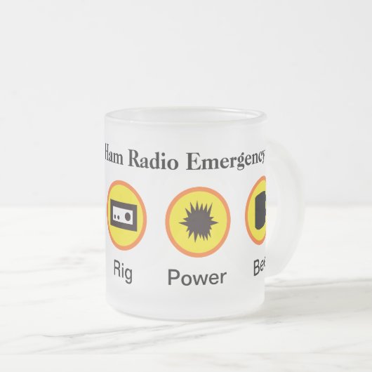 Funny Ham Radio Emergency Kit Mok (Voorkant rechts)