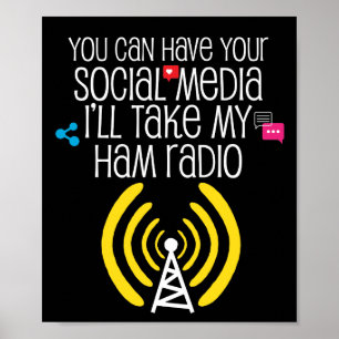 Funny Ham Radio Operator CB Radio Amateur Gift Poster