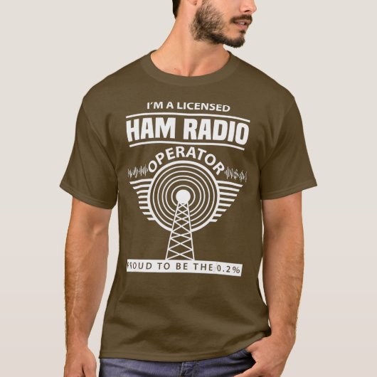 Funny Ham Radio Operator Radio Amateur Morse T-shirt (Voorkant)