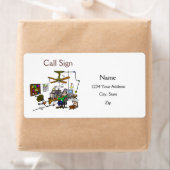 Funny Ham Radio Shack Étiquettes de adresse la Per (En situation)