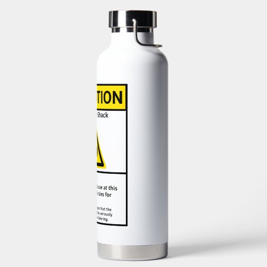 Funny Ham Shack Caution Radio Operator Waterfles (Links)