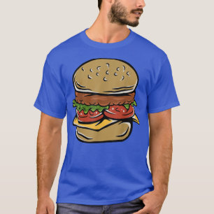 Funny Hamburger Art voor kinderen Mannen Cheesebur T-shirt
