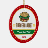 Funny Hamburger Cheeseburger Keramisch Ornament (Rechts)
