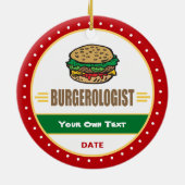 Funny Hamburger Cheeseburger Keramisch Ornament (Achterkant)