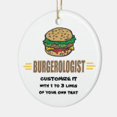 Funny Hamburger Keramisch Ornament (Links)