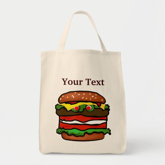 Funny Hamburger Sac fourre-tout d'alimentation (Devant)