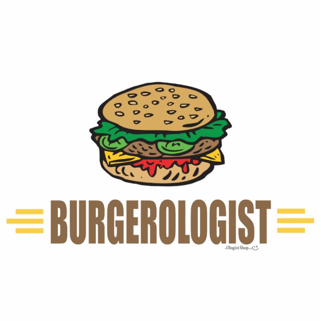 Funny Hamburger Staand Fotobeeldje (Voorkant)