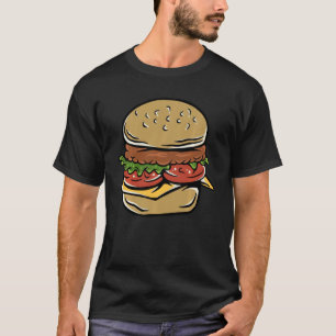 Funny Hamburger voor kinderen Mannen Vrouwen Chees T-shirt