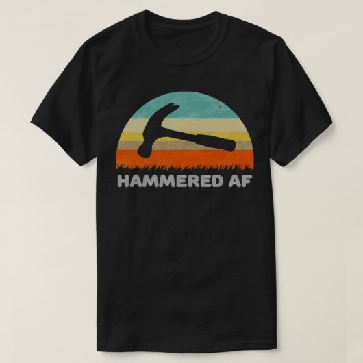 Funny Hammered AF Party Drink partijdieren T-shirt (Design voorkant)