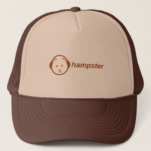 Funny Hamster Headphones Trucker Hat Pet (Voorkant)