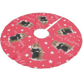 Funny Hamster Photo Red Kerstmis Kerstboom Rok (Gekanteld)