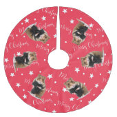 Funny Hamster Photo Red Kerstmis Kerstboom Rok (Voorkant)