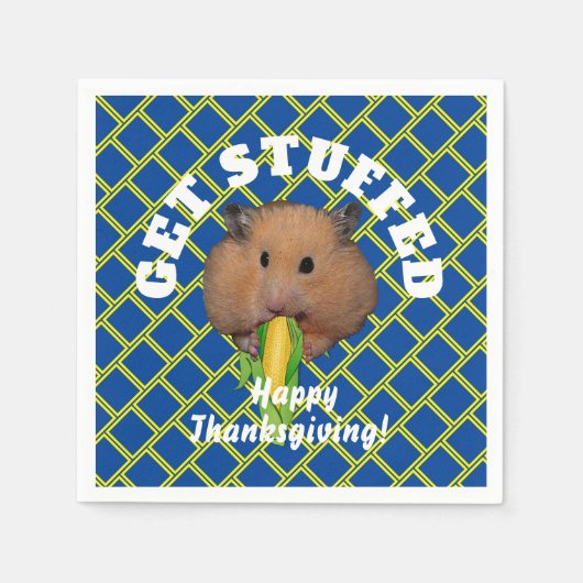 Funny Hamster Thanksgiving Servet (Voorkant)