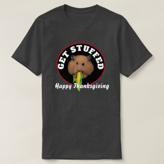 Funny Hamster Thanksgiving T-shirt (Design voorkant)