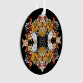 Funny Hand Drawn Chickens Ornament (voorkant)