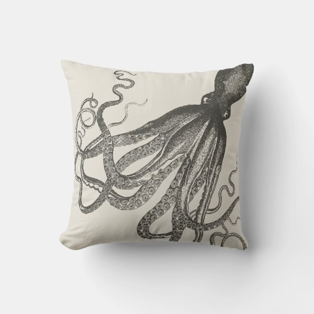 Funny  Hand Drawn Octopus Kussen (Voorkant)