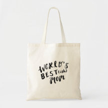 Funny Hand Lettered Tas (Beste Mam ter wereld)