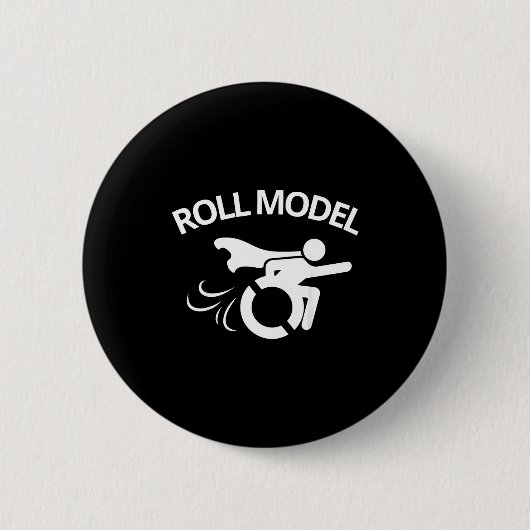 Funny Handicapped Sarcastic Wheelchair  Ronde Button 5,7 Cm (Voorkant)