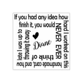 Funny Handmade Kaart Stamp (Hoe hard ik werkte) Rubberstempel (Afrduk)