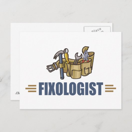 Funny Handyman Briefkaart (Voorkant / Achterkant)