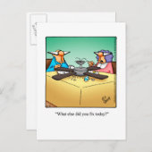 Funny Handyman Business Faire-part Carte postale (Devant / Derrière)