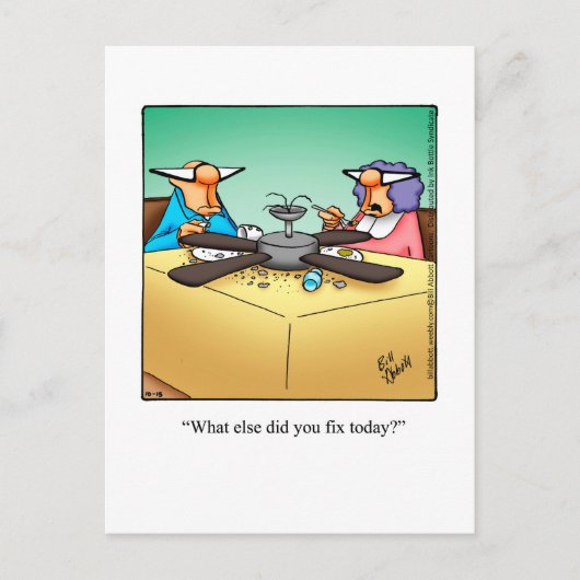 Funny Handyman Business Faire-part Carte postale (Devant)