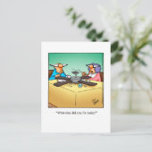 Funny Handyman Business Faire-part Carte postale (Debout devant)