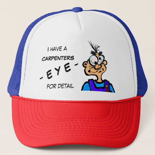 Funny Handyman Cartoon Trucker Hat Pet (Voorkant)