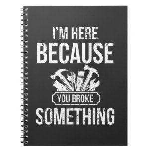 Funny Handyman Hero Craftsman Repair Humor Notitieboek