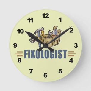 Funny Handyman Ronde Klok