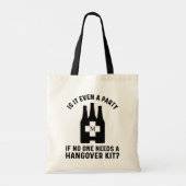 Funny Hangover Kit Monogrammed Tote Bag (Achterkant)