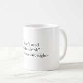 Funny Hangover Quote Mok (Voorkant rechts)
