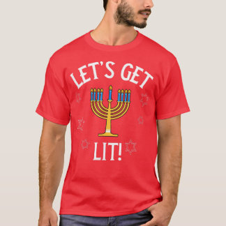 Funny Hannukah, Chanukah, Hanukkah, Laten we Lit h T-shirt