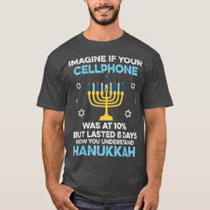 Funny Hanukkah Gifts Cellphone Chanukkah 2667 T-shirt