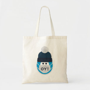 Funny Hanukkah Holiday Maskerde Karakter Oy! Tote Bag