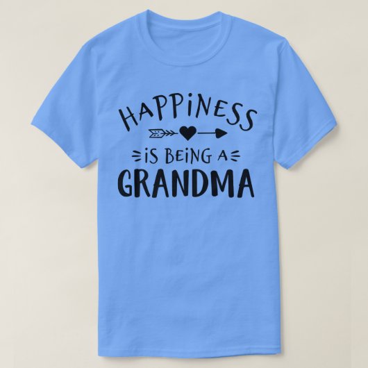 Funny Happiness Is Being A Grandma Grandmother App T-shirt (Design voorkant)