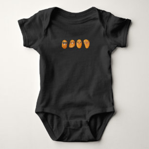 Funny Happy Angry Food Chicken Nuggets Romper