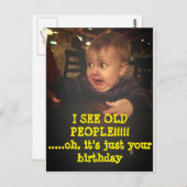 Funny Happy Birthday Briefkaart (Voorkant / Achterkant)