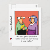 Funny Happy Birthday Briefkaart (Voorkant / Achterkant)