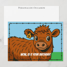 Funny Happy Birthday Cartoon Country Ranch Farm  Feestdagenkaart