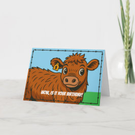 Funny Happy Birthday Cartoon Country Ranch Farm  Kaart