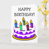Funny Happy Birthday-kaart Kaart (Gele Bloem)