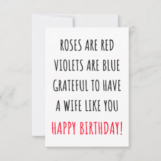 Funny Happy Birthday kaart met wensen voor vrouw