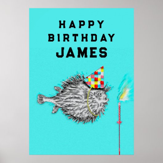 Funny Happy Birthday Party Poster (Voorkant)