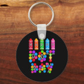 Funny Happy Dot Day Polka Dot Art Students Kids Gi Sleutelhanger (Voorkant)